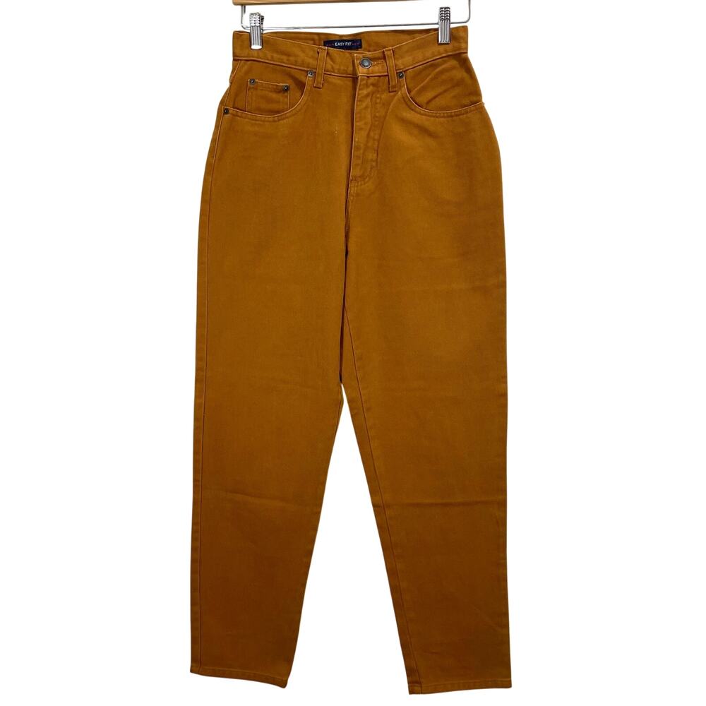 Vintage 90s Bill Blass Mustard Tapered Jeans Women's Size 4 High-Rise 27x31